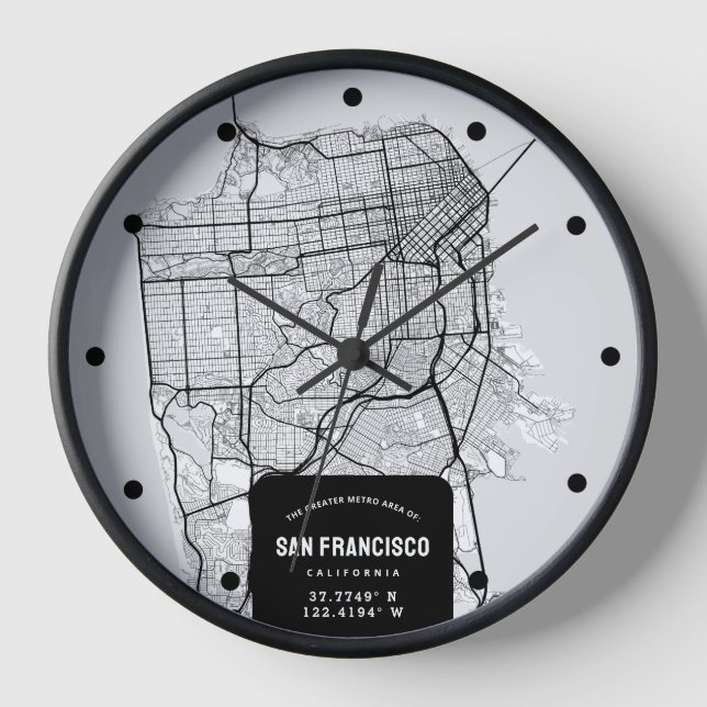Reloj Mapa de San Francisco (Anverso)