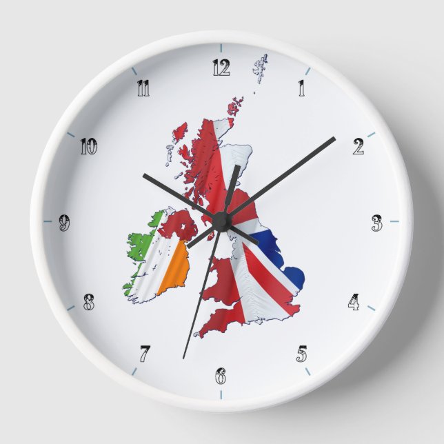 RELOJ MAPA Y BANDERAS DE LAS ISLAS BRITÁNICAS (Anverso)