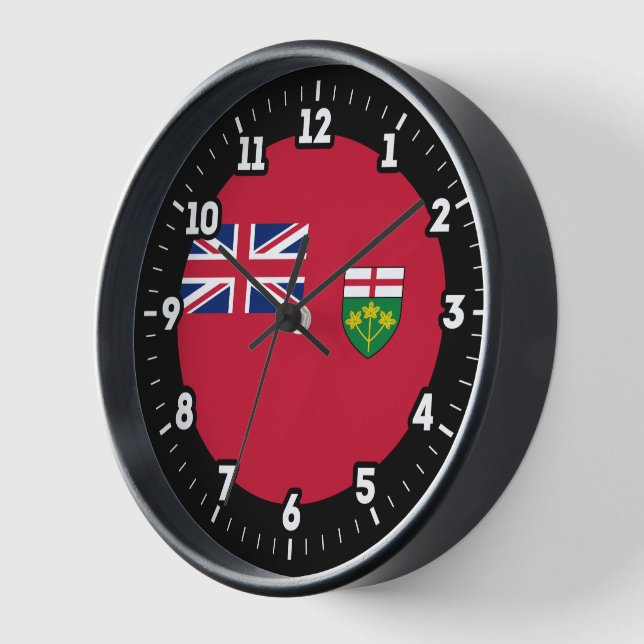 Reloj Marcado gráfico de bandera de Ontario (Ángulo)