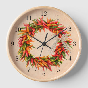 Reloj Marco de números vintage de Ristra del suroeste de