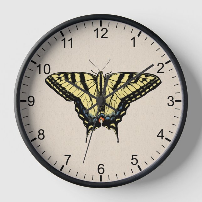 Reloj Mariposa Trasera Amarilla Suroeste Enmarcada (Anverso)