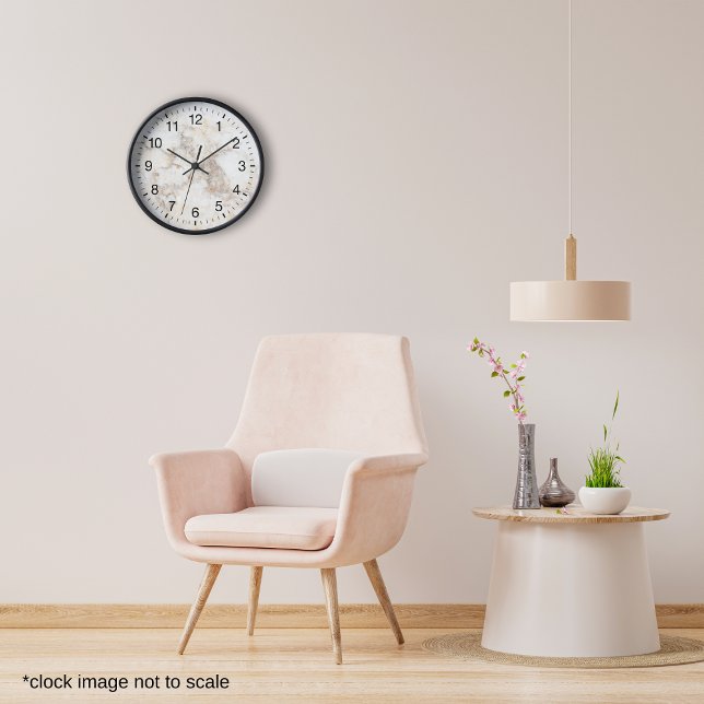 Reloj Mármol marrón beige moderno (Subido por el creador)