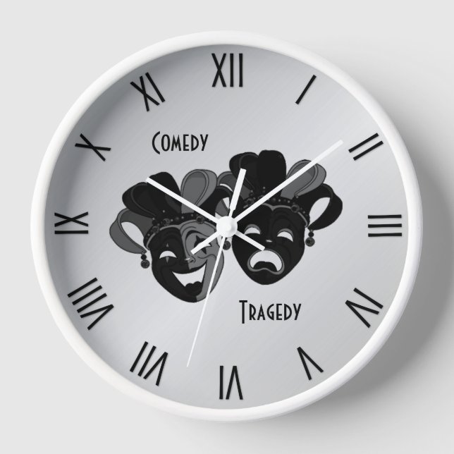Reloj Máscaras de teatro de comedia y tragedia (Anverso)