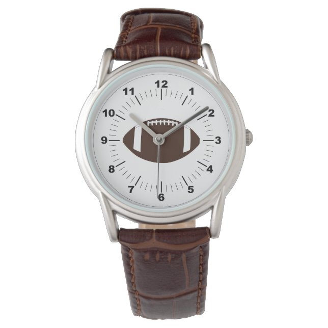 Reloj masculino de correa de cuero marrón (Anverso)