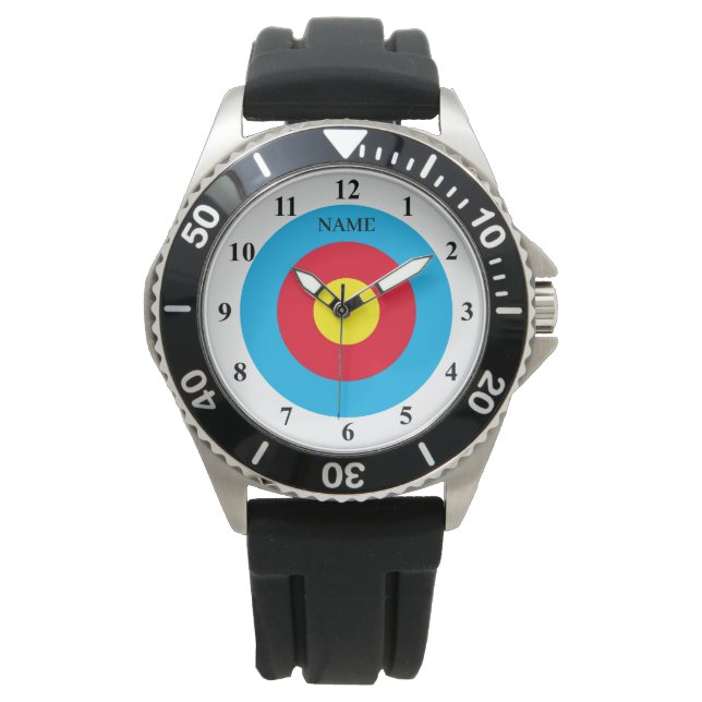 Reloj masculino personalizado con tiro con arco (Anverso)