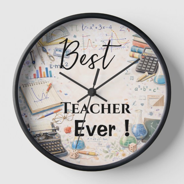 Reloj Math Teacher Thank You Gifts | End of School Year (Anverso)