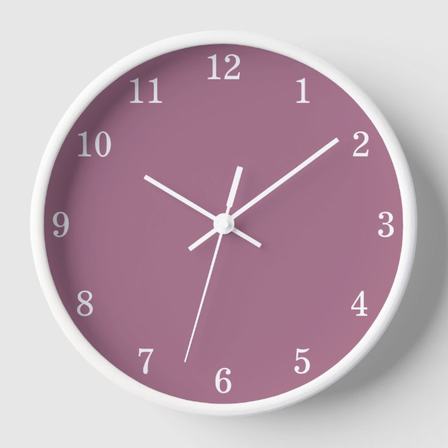 Reloj Mauve Stylish Minimalista Wall Clock (Anverso)