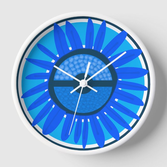 Reloj Mazipoodles Sunflower Sunshine: Azul 6 (Anverso)