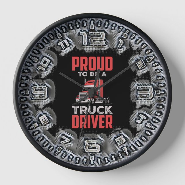Reloj Medalla Pesada Orgullosa De Ser Un Camionero (Anverso)