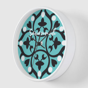 Reloj Medallón de Aqua Brillante Personalizado o Cualqui