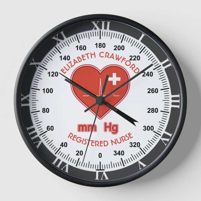 Reloj Médica de Enfermería del Monitor de Salud de Presi (Anverso)