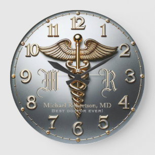 Reloj médico de Médica plateado monograma