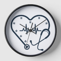 Reloj médico para el corazón y el estetioscopio - 