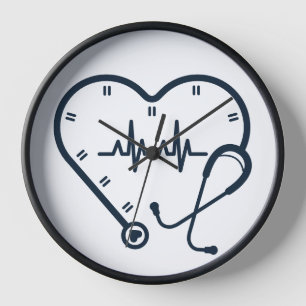 Reloj médico para el corazón y el estetioscopio - 