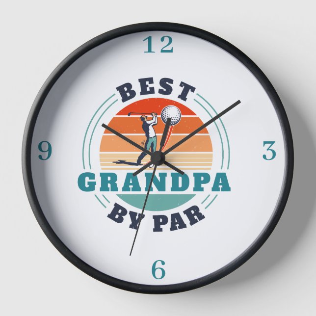 Reloj Mejor Abuelo por el amante del golf del Día del Pa (Anverso)