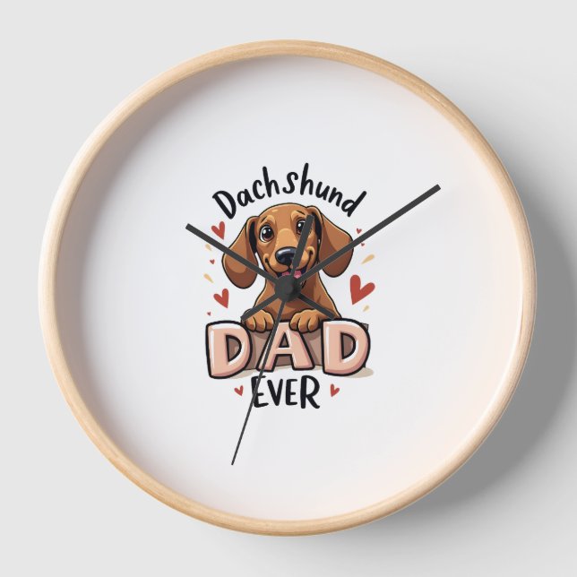 Reloj Mejor Dachshund Dad Ever T Shirt (Anverso)