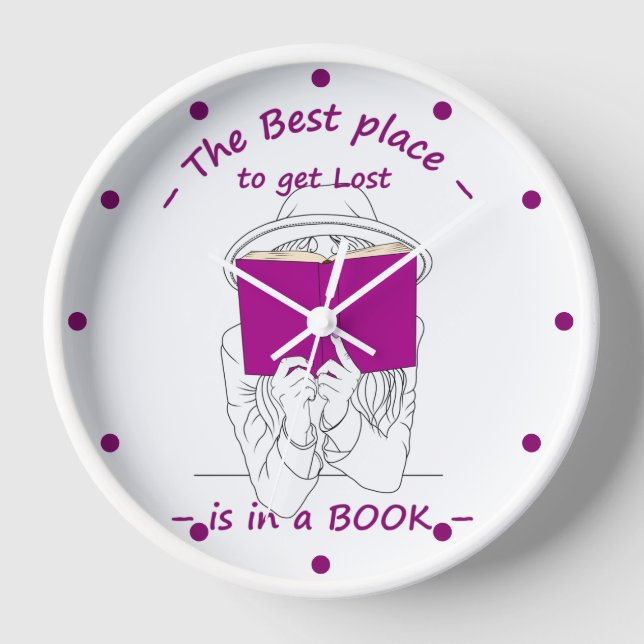 Reloj Mejor lugar para perderse es en un libro (Anverso)