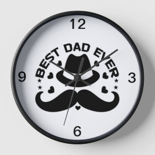 Reloj Mejor papa que nunca fue el bigote del Gorra blanc