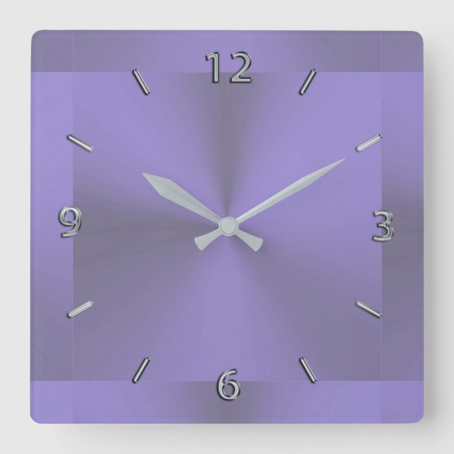 Reloj metálico morado de lavanda (Anverso)
