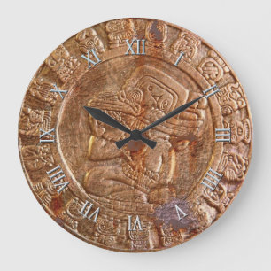 Reloj Metalizado azteca maya tallado de historia d