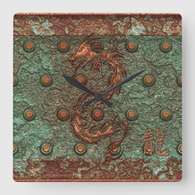 Reloj metalizado oxidado del arte de la fantasía (Anverso)