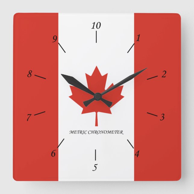 Reloj métrico canadiense (Anverso)