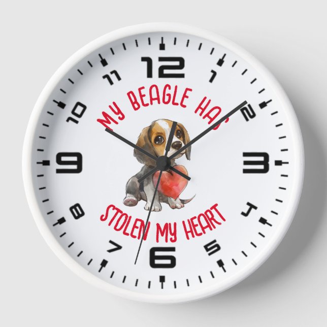Reloj Mi Beagle Me Ha Robado El Corazón (Anverso)