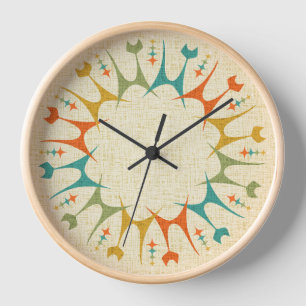 Reloj Mid Mod Meow en Tan ©studioxtine