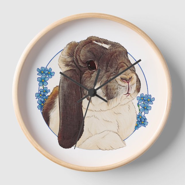 Reloj Milly Moo Bunny Wall Clock (Anverso)