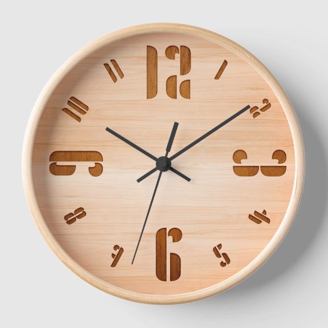 Reloj Minimalista de madera natural, único (Anverso)