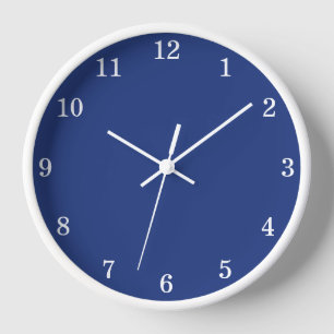 Reloj Minimalista de pared azul oscuro y elegante
