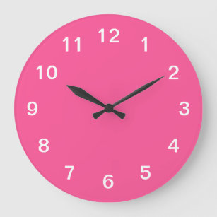Reloj Minimalista de pared rosa caliente