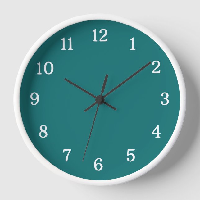 Reloj Minimalista Verde Y Blanco Moderno Y Moderno (Anverso)