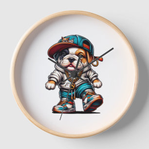 Reloj Moda callejera de perro cachorro Bulldog adorable