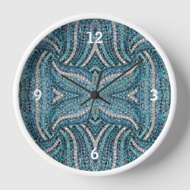 Reloj moda gitana bohemia azul turquesa plateado (Anverso)
