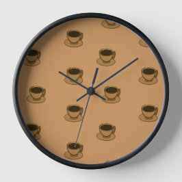 Reloj Moderno café café marrón de mediados de siglo