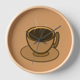 Reloj Moderno café café marrón de mediados de siglo