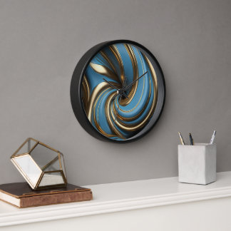 Reloj moderno de pared grande con Moda azul girato