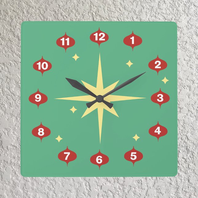 Reloj moderno del navidad de los mediados de siglo (Subido por el creador)