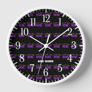 RELOJ MODERNO ESTILIZADO PERSONALIZABLE NEGRO VERIFICADO