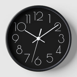 Reloj Moderno minimalista personalizado negro y blanco