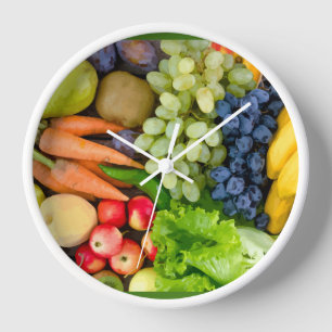 Reloj Moderno Muro De Cocina Clocks Fruits Y Vegetablese