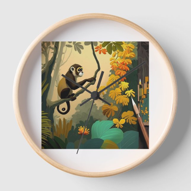 Reloj mono mirando a algún lugar. (Anverso)