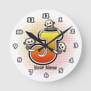 Reloj monocromático J Sock Monkey