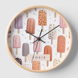 Reloj Monograma Patrón de paleta de corte personalizado 
