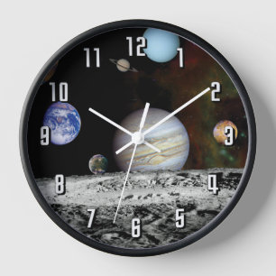 Reloj Montaje de imágenes del Voyager del Sistema Solar