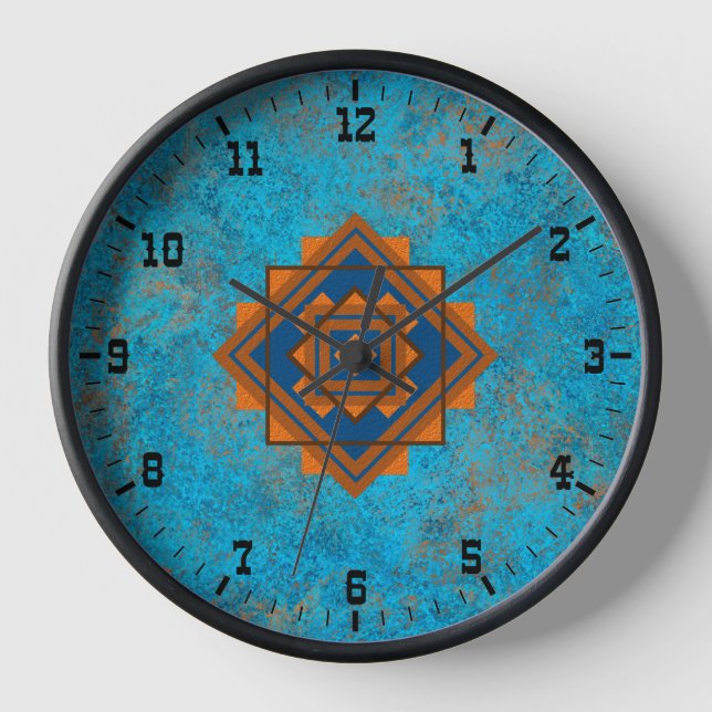 Reloj Montaña del Suroeste Picos Turquesa Antiguo Oeste  (Anverso)