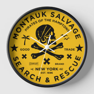Reloj Montauk Salvage Co. Pirate Wall Clock v2