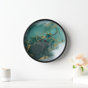 Reloj Moody Ink Emerald Gold Abstract ID988