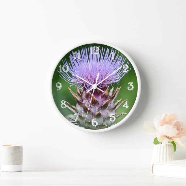 Reloj Morado Artichoke Thisthead Floral (Hogar)